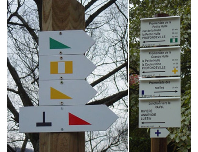 Jalons et balises de promenade